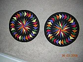 Placemats |  Made with leftover papers from Judy Niemeyer's Seasonal Tablerunnerpattern. ...