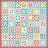 "Granny Square" Quilt |  Anneke de Weerdt cleverly designed a quilt that looks like a Granny Square...
