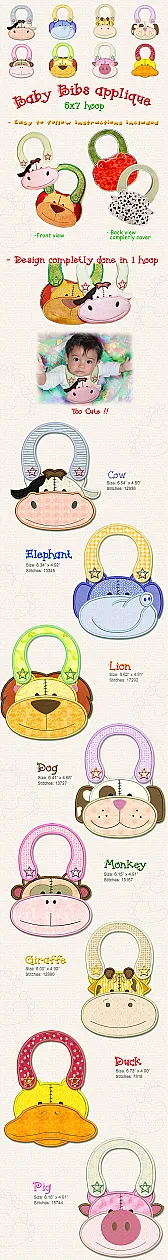 applique question |  HiI need a bit of help please.  I bought the baby bib applique set...