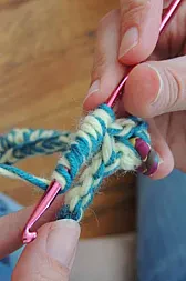 Crochenit? Crochet on a roll? |  I think that on the whole crochenit is more "lumpy" in that it's kind of...