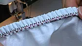 Single layer gathering foot  |  Make a circle of your elastic, stitch the ends together (be sure you  don't...
