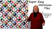 Charm Squares Become a Striking Tile Design |  Tile-lattice quilt tops look like the sort of thing that demands careful...