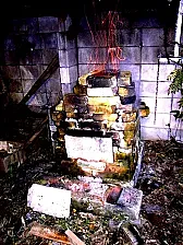 Wood fired kiln approaching reality  |  i'd start by saying my local city kiln permit required 15 feet fromchimney...