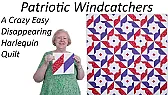 Geometric Harlequin Disappearing Windcatcher Quilt |  This quilt originated from the concept of a disappearing harlequin block...