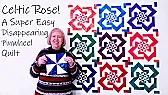 Detailed Look at the Celtic Rose Disappearing Pinwheel Quilt |  The most surprising detail of this design is how complex a repeating motif...