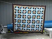 Happy Dance  |  Michael's quilt top is finished. "To be quilted soon."Photo is in my Flickr...