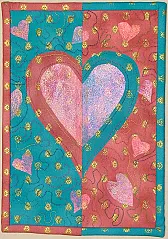 Pink or Blue? |  Pink or Blue? is the name of my February 2010 Journal Quilt, overall size 7" x...