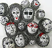 Barbara Becker Simon --- Astounding Beads!  |  The ants are fun.  But the flowers just about make me swoon.And awesome PMC. ...