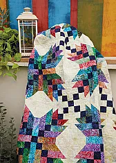 Jamaican Stars Quilt  |      This quilt is easy to make.  I did not use batiks as I don't really lik...