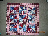 Stripes Galore--A Baby Quilt |  I love it!  I'm sure the baby will love it as well - lots of good stuff to...